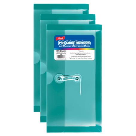 Bazic • Sobre plástico tamaño cheque (3 unidades)